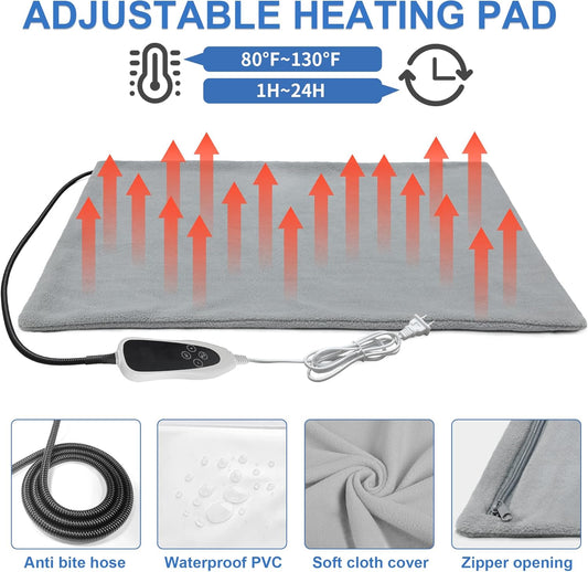 Heated Cat House for Indoor & Outdoor Use – Foldable Bed with Smart Thermostat, Waterproof Design, and Cozy Windows – Includes Pet Heating Pads for Cats & Puppies